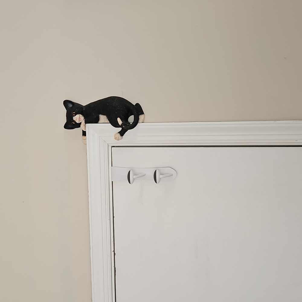 Vintage 90's Door Topper Or Shelf Sitter  Tuxedo Cats By CBC & Young Concepts - Picture 4 of 16